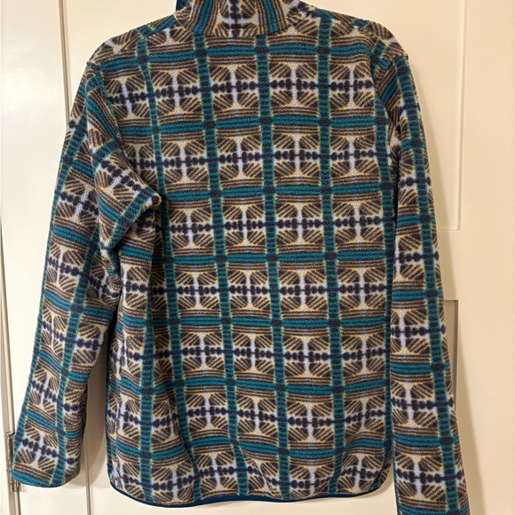 Patagonia Womens Synchilla Snap-T Pullover Medium Snow Beam Pale Periwinkle - Picture 2 of 6